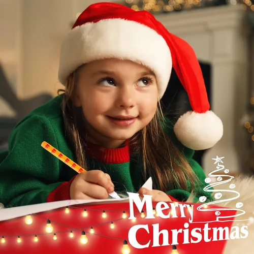 Vista 5 de Teling Lápices apilables de Navidad a granel con borrador, lápiz translúcido, multipunto, apilable, lápiz de empuje, divertido, Navidad, invierno