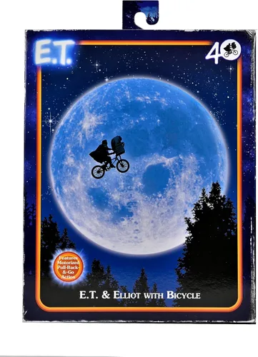 Vista 3 de NECA - E.T. La figura de acción a escala de 7 ″ del 40 aniversario extraterrestre – Elliott & E.T. en bicicleta