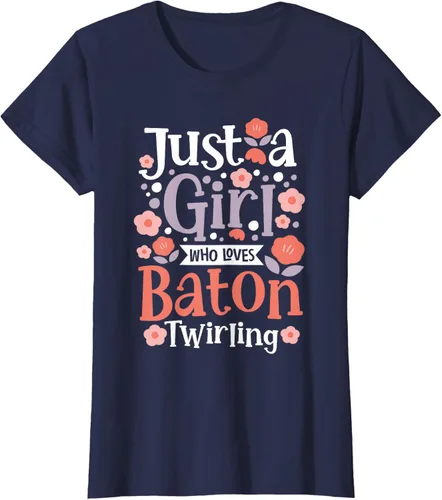 Vista 36 de A Girl Who Loves Baton Twirling - Camiseta de giro Majorette Twirler, Negro