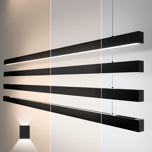 Vista 18 de Luz lineal LED de 4 pies, luz arriba y abajo de 50/45/40/35/30W, CCT de 3000/4000/5000K, luminarias lineales comerciales y residenciales