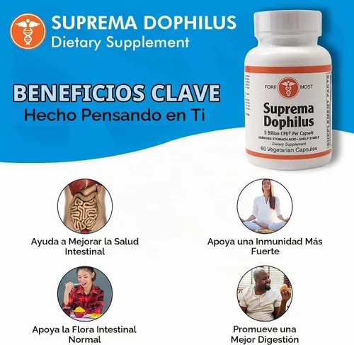 Vista 7 de Holistic Health Suprema Dophilus 60 Cápsulas Vegetarianas