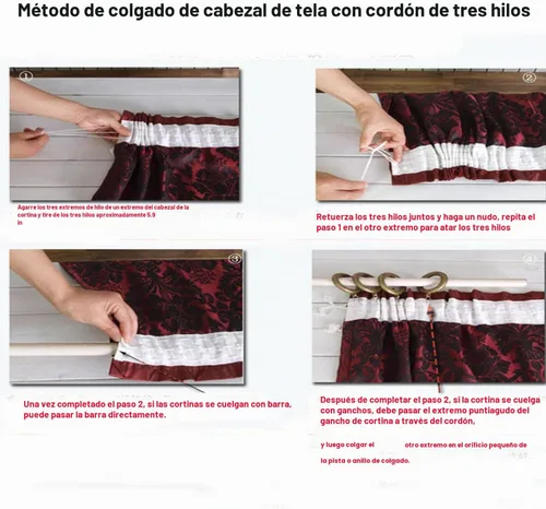 Vista 6 de Cinta plisada de cortina de 20 yardas de estilo británico blanco, perfecta para hacer proyectos de decoración del hogar (20 yardas 2.8 pulgadas)