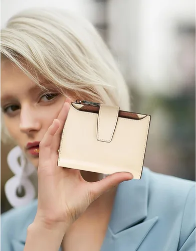 Vista 6 de FALAN MULE Cartera pequeña para mujer, de cuero, plegable, compacta, con bloqueo RFID, pequeña cartera para mujer