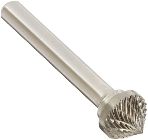 Vista 120 de Drill America SA-1 Rebaba de carburo/lima giratoria cilíndrica de doble corte para amoladora de troquel de 1/4" de diámetro x 5/8" de longitud