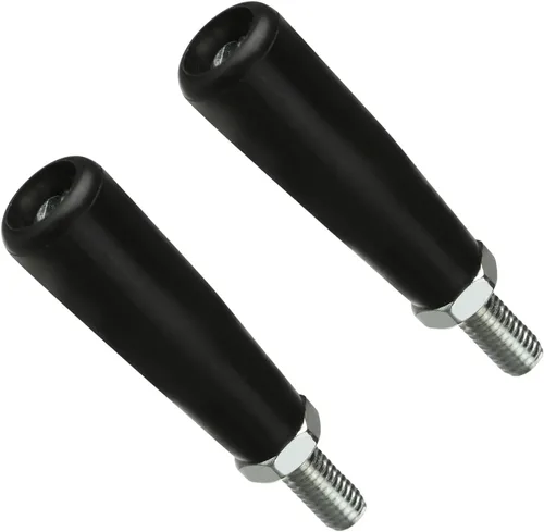 Vista 7 de MroMax Manijas giratorias, manivela M8x15mm, mango roscado, mango de plástico de metal, para máquina de carpintería, fresadora, máquina de torno