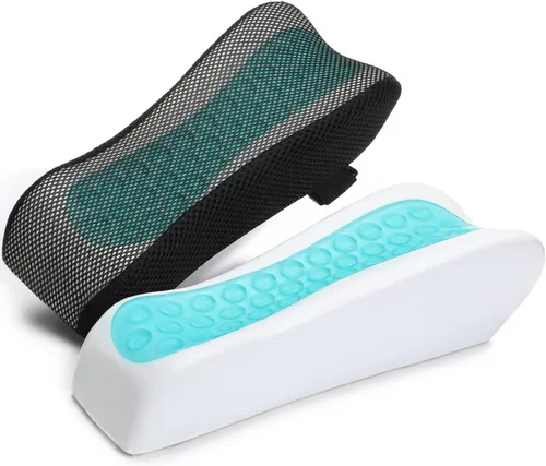 Vista 10 de LargeLeaf Reposabrazos para silla, cojines de gel refrescante, almohada de codo, alivio de presión, silla de oficina, silla de juegos, reposabrazos