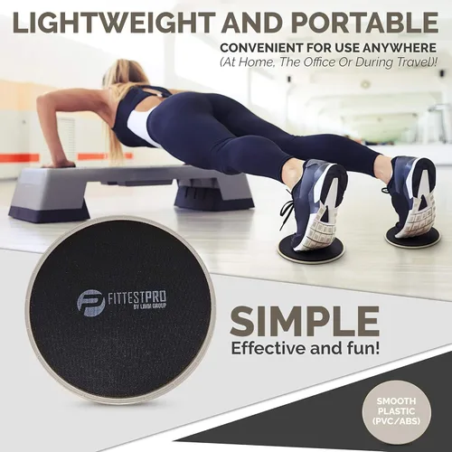 Vista 7 de Limm Deslizadores de núcleo para entrenar – Deslizadores de ejercicio fitness, estabilidad, abdominales, piernas y cuerpo completo (juego de 2)