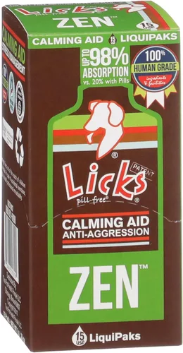Vista 9 de Licks Pill Free Zen Dog Calming - Suplementos calmantes para comportamiento agresivo y nerviosismo - Golosinas calmantes para perros para aliviar