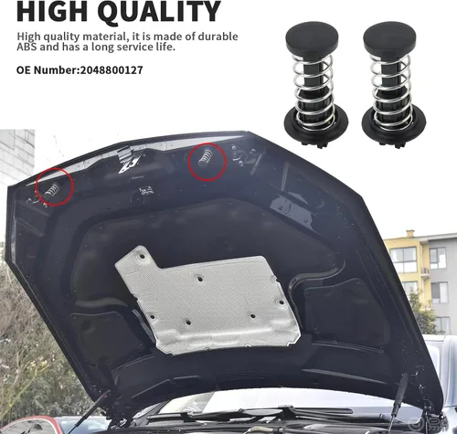 Vista 2 de 2048800127 Resorte de Seguridad de Gancho de Capó 2007-2020 para Mercedes W204 X204 W212 C300 C350 E550 GLK350 Reemplazo # 2048800127 A2048800127