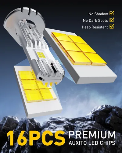 Vista 3 de AUXITO Bombillas LED H1, 80000LM súper brillantes, tamaño verdadero 1:1