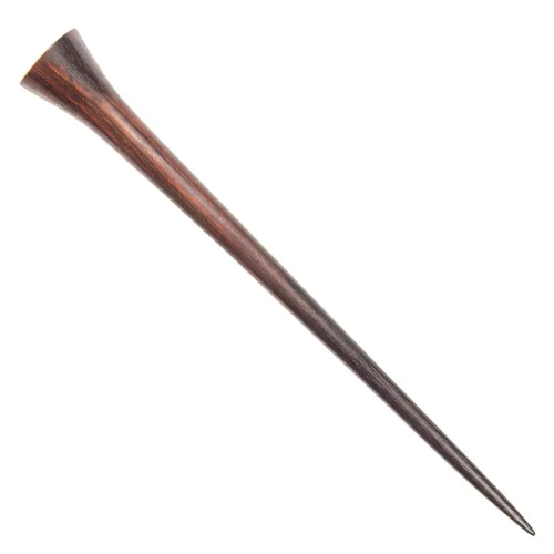 Vista 2 de 81stgeneration Horquilla de madera natural para mujer, color marrón, concha de abulón, boho, pasador de pelo