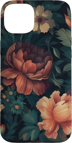 Vista 9 de Vintage Dark Flower Pattern Moody Floral Case for iPhone 17