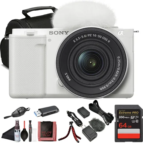 Vista 10 de Sony ZV-E10 - Kit de cámara sin espejo con lente de zoom de potencia de 16-50mm II (negro) Sensor APS-C Herramienta compacta para creadores +