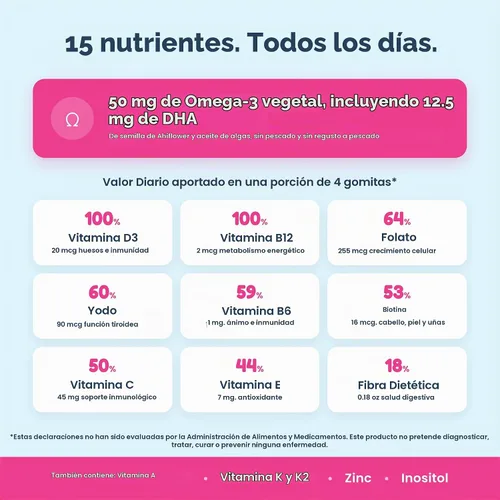 Vista 6 de Gomitas multivitamínicas sin azúcar para niños, bayas mixtas, 120