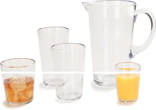 Vista 6 de Carlisle FoodService Products Mingle - Jarra con aspecto de vidrio para servir bebidas, 74 onzas, 1 unidad, transparente