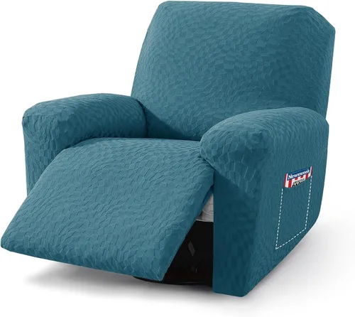 Vista 24 de ZNSAYOTX 2026 Funda elástica para sillón reclinable de 3 piezas (61 cm-94 cm) Fundas súper suaves para silla reclinable con bolsillo grande y lazos