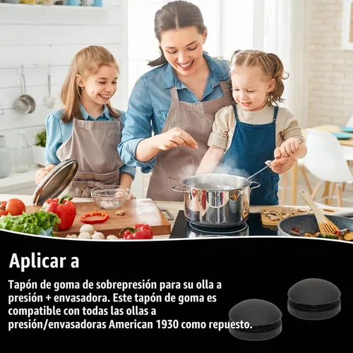 Vista 2 de Dispositivo de seguridad de tapón de olla a presión de goma que ventila automáticamente el vapor (1930 – enchufe de sobrepresión) – Se adapta a