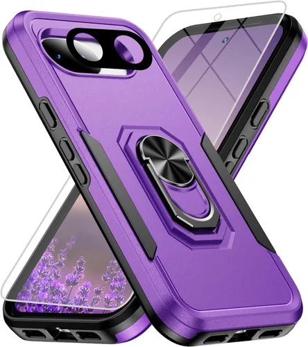 Vista 40 de Funda para Google Pixel 9 Pro XL [protección contra caídas de grado militar de 15 pies] con protector de pantalla y protector de lente, resistente a
