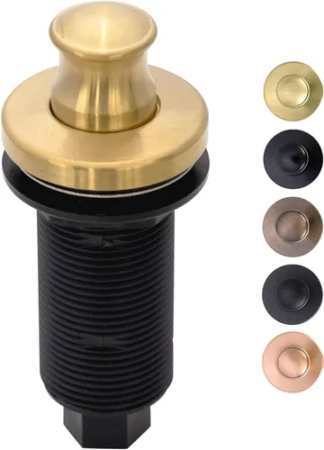 Vista 6 de Akicon Kit de interruptor de aire de eliminación de basura de cobre antiguo con botón de encendido/apagado de eliminación de desechos en la parte