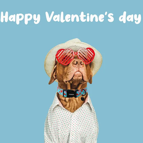 Vista 30 de DOGWONG Collar para perro de San Valentín, collar ajustable de algodón con corazón de caramelo azul, perfecto para perros pequeños a medianos