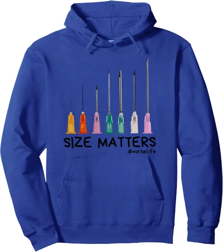 Vista 4 de Needle Size Matters Sudadera con capucha divertida de enfermería CNA Nurse Life, Negro