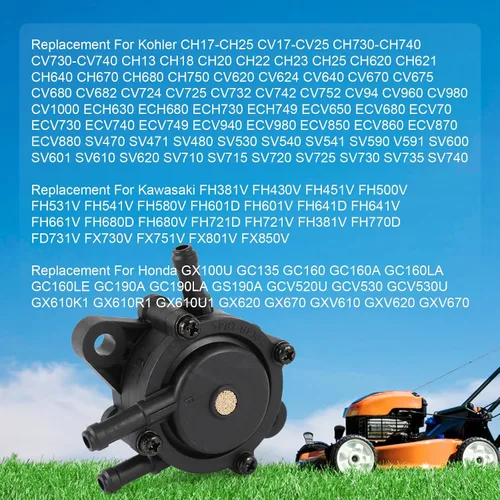 Vista 3 de Reemplazo de bomba de combustible para BS 491922 808656 Kohler 17HP-25HP John Deere LG808656 M138498 M145667 Honda Yamaha Motor pequeño Cortacésped