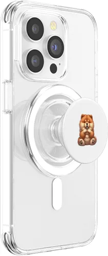Vista 3 de Perros divertidos para los amantes de los animales y las mascotas Chow Chow PopSockets MagSafe PopGrip para iPhone