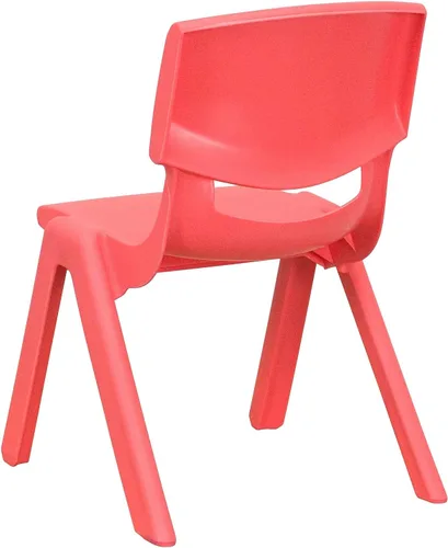 Vista 33 de Flash Furniture - Silla escolar apilable de plástico azul con altura de asiento de 10 1/2 pulgadas Construcción duradera, uso comercial