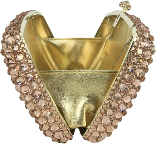 Vista 5 de Boutique De FGG Bolsos de noche para mujer, bolsos de boda de cristal con picos