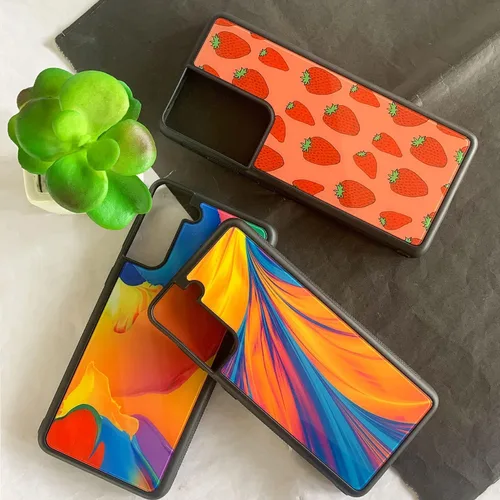 Vista 8 de JUSTRY 5 fundas para teléfono de sublimación compatibles con Samsung Galaxy S20 Plus, vidrio templado, fácil de sublimar, bricolaje, 2 en 1, goma