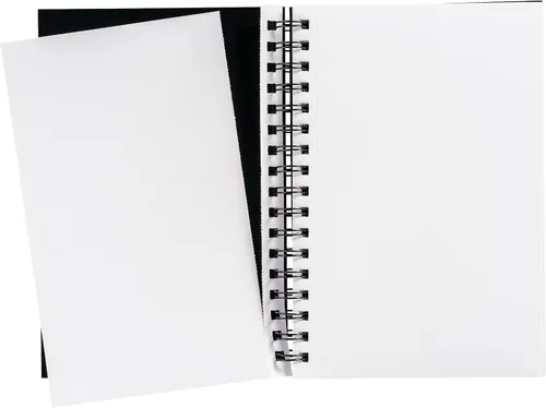 Vista 4 de UCreate Cuaderno de bocetos con cubierta de polietileno, peso pesado, 6 x 9 pulgadas, negro, 75 hojas