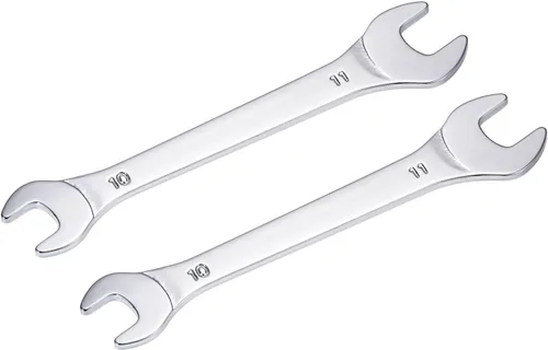 Vista 18 de uxcell Llave fina de extremo abierto, espejo métrico de 0.236 in x 0.276 in, acero de alto carbono, para mantenimiento doméstico y reparaciones