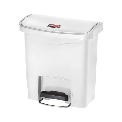 Vista 18 de Rubbermaid Commercial Products - Bote de basura Streamline Slim con pedal Papelera de plástico, 4 galones (15 litros), color rojo, con manos