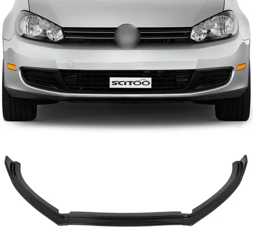 Vista 110 de SCITOO Alerón de borde de parachoques delantero mate negro para Ford Focus ST años 2013-2014 - Spoiler frontal de polipropileno