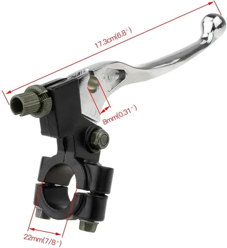 Vista 5 de HIAORS Palanca de manillar de embrague y freno izquierda de 7/8" compatible con SSR Baja CRF50 CRF125 Dirt Bike KX60 KX125 KLX110 KDX200 KDX250 PW80