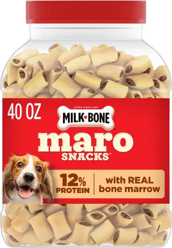 Vista 13 de Milk-Bone MaroSnacks Golosinas para perros pequeños con sabor a tocino con médula ósea, 40 onzas (paquete de 2) (el diseño del empaque puede variar)