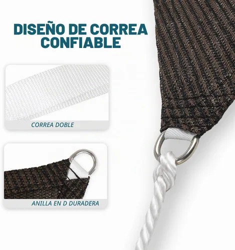 Vista 3 de Coarbor 8'x8' Toldo parasol para exteriores, toldo rectangular resistente para dar sombra a patio, jardín, deck, fondo de jardín, marrón