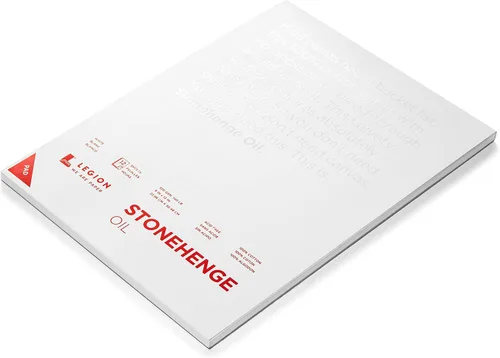 Vista 2 de Stonehenge Aceite 11.29 oz 9x12 Almohadilla Blanca, 12 Hojas