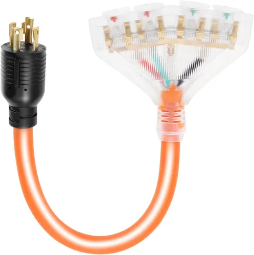 Vista 10 de Cable adaptador de secadora NEMA 5-15P a 10-30R, 1.5 pies