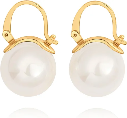 Vista 34 de Aretes colgantes de plata de ley 925 seleccionados a mano AAA+ de 7.5 a 0.315 in con perlas cultivadas de agua dulce blancas para mujer