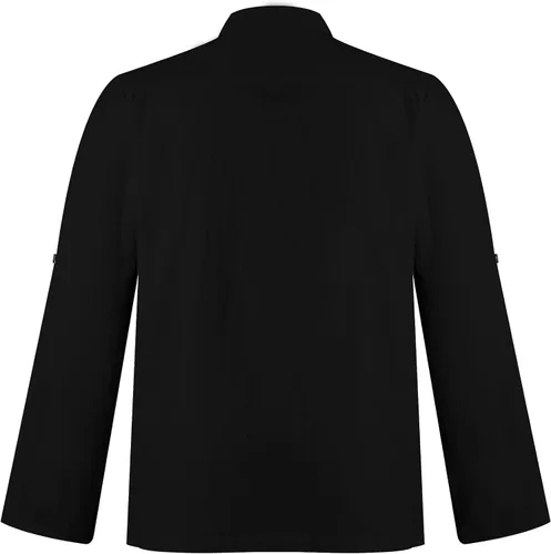 Vista 3 de NANAMEEI Camisa casual de lino para hombre, de manga larga, con botones, bolsillo y ajuste entallado