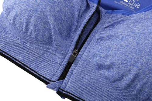 Vista 5 de Brasier deportivo o para yoga con cierre frontal de ganchos y cremallera para mujer