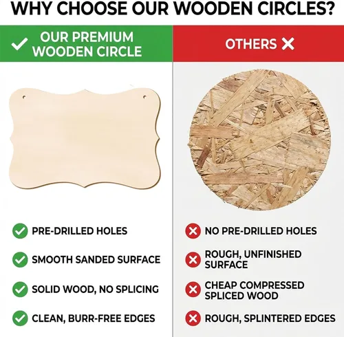 Vista 7 de 12 piezas de manualidades de madera sin terminar, placas de madera con forma rectangular para carritos, colgador de puerta, quema, pintura