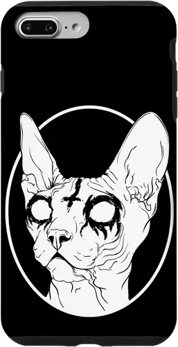 Vista 12 de Black Metal Sphynx Cat Pastel Goth and Death Metal Case for iPhone 17