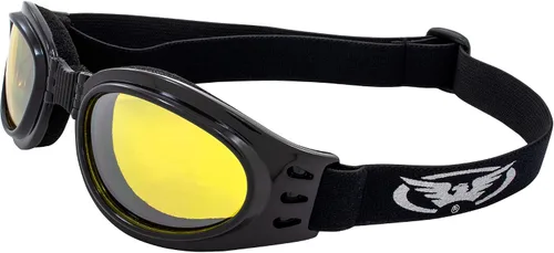 Vista 10 de Global Vision Gafas de aventura para hombre con bolsa Espejo negro-amarillo