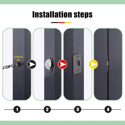 Vista 7 de Pestillo de bola de puerta, accesorios para puertas interiores, 13/16 pulgadas x 1 pulgada, tensión de puerta ajustable