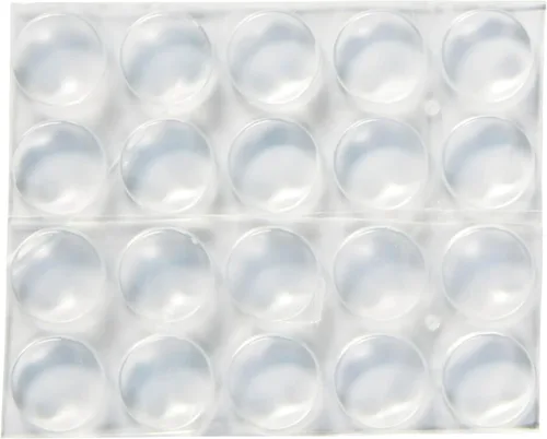 Vista 2 de Scotch Almohadillas Adhesivas Transparentes para Topes, 20 PCS, Almohadillas de Goma Autoadhesivas de 1/2" Redondas, Topes de Goma para Puertas