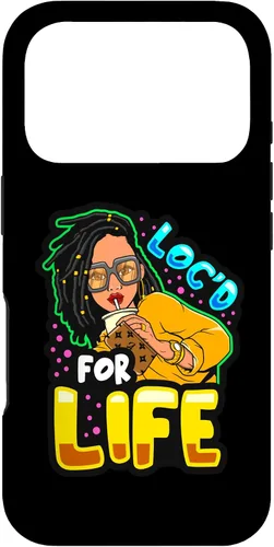 Vista 30 de Loc'd for Life Funny Locs Black Queen Dreadlocks Women Girls Case for iPhone 17