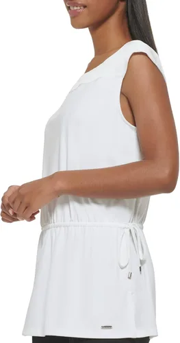 Vista 2 de Calvin Klein Camiseta de punto con cordón sin mangas para mujer