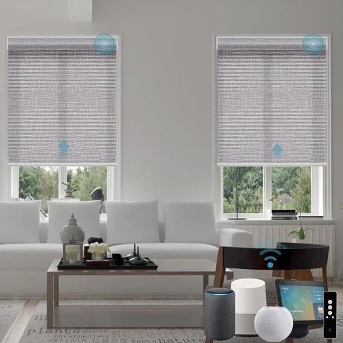 Vista 22 de SmartWings Persianas motorizadas con 5% de apertura, funcionan con Homekit Z-Wave Alexa SmartThings Google, persianas inteligentes con filtro de luz